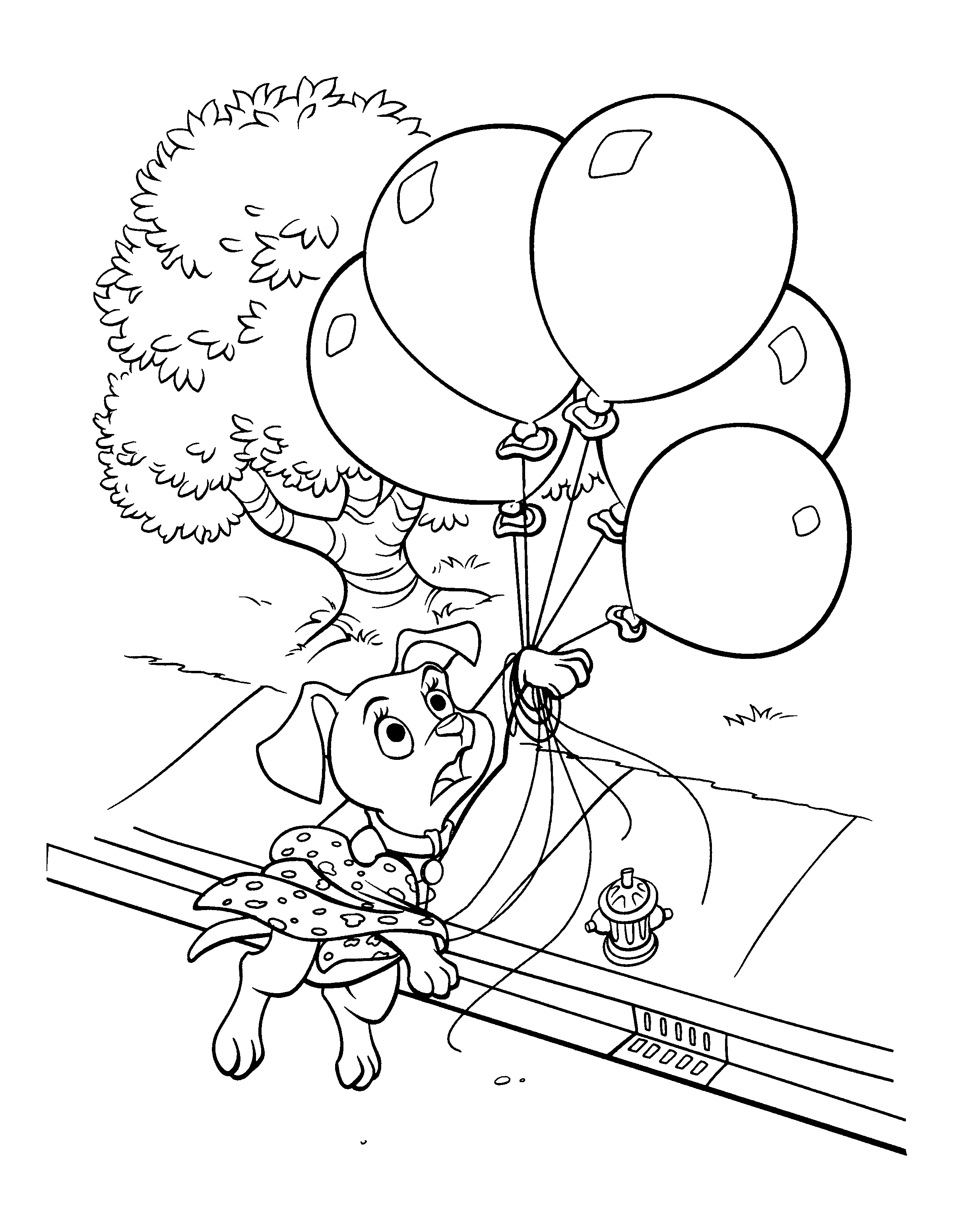 dalmatian coloring pages add the spots - photo #32