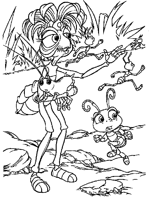 a bugs life coloring book pages - photo #20