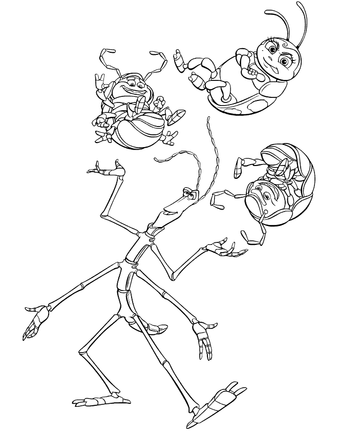a bugs life characters coloring pages - photo #14