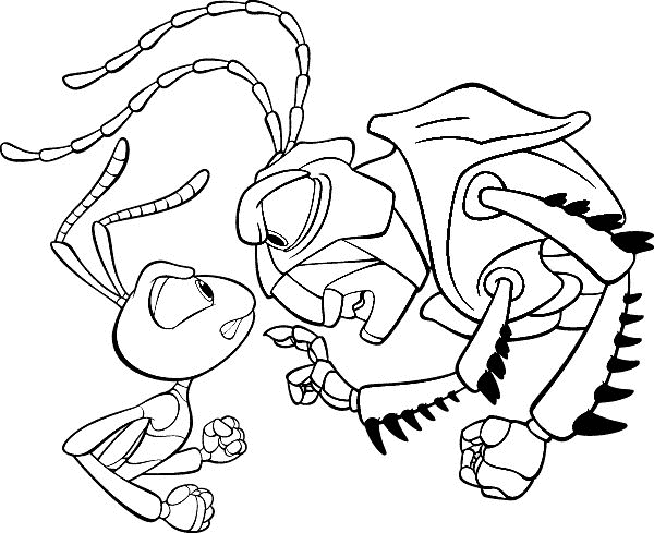 a bugs life coloring book pages - photo #27