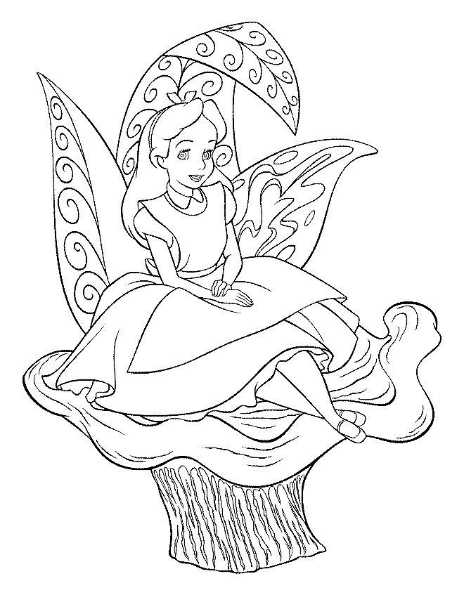Alice in wonderland Coloring Pages - Coloringpages1001.com