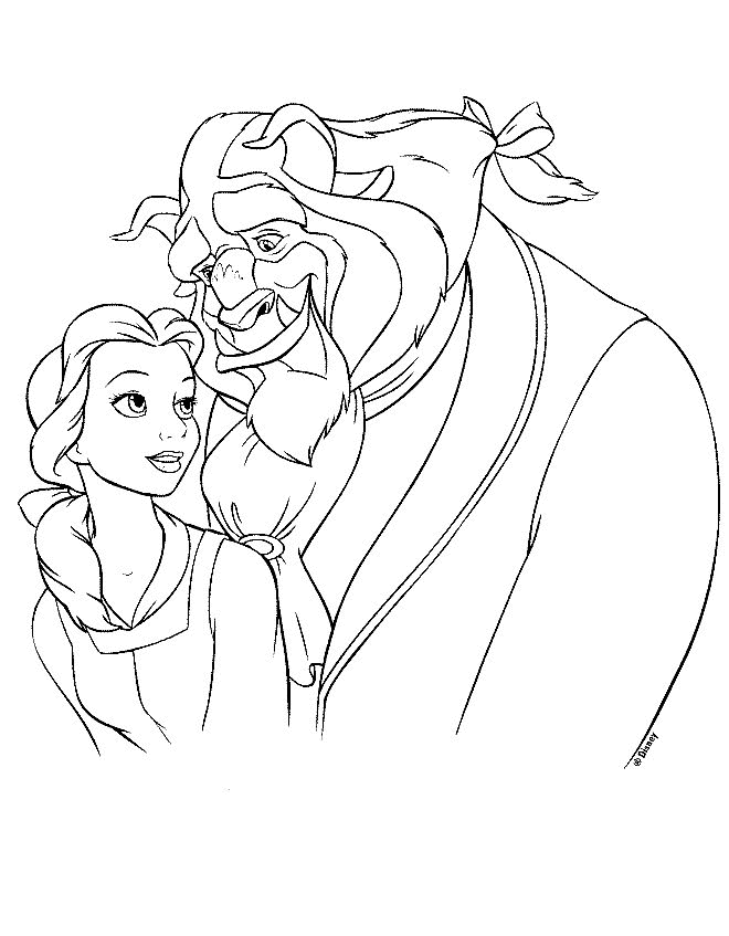 Beauty and the beast Coloring Pages - Coloringpages1001.com