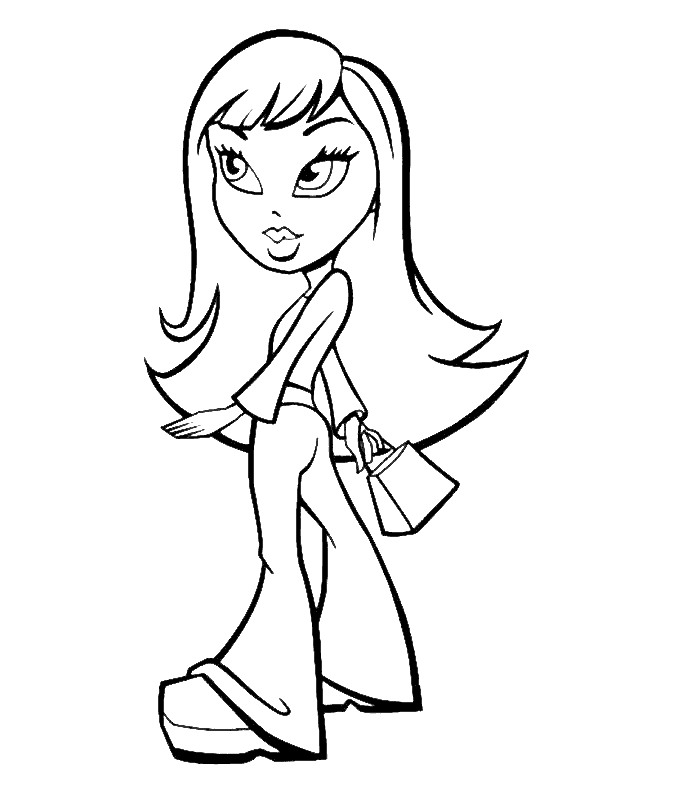 bratz and boots coloring pages - photo #42