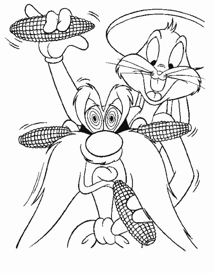 gangster daffy duck coloring pages - photo #33