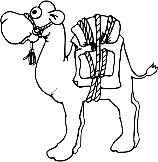 camel pages for coloring - photo #5