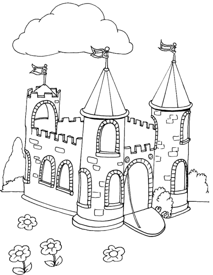 in castle Colouring Pages