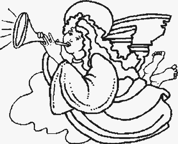 Christmas angel Coloring Pages  Coloringpages1001.com