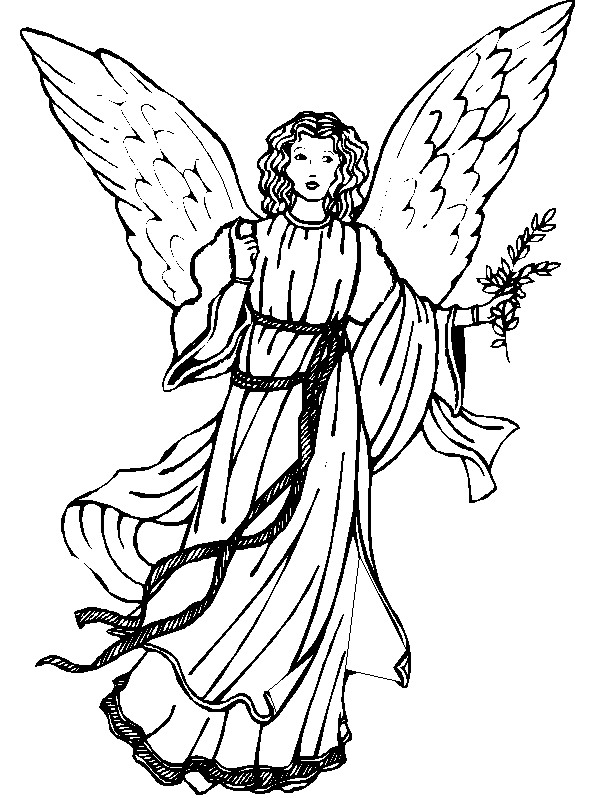 Christmas angel Coloring Pages - Coloringpages1001.com