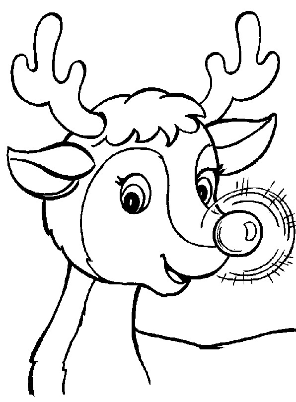 Christmas reindeer Coloring Pages - Coloringpages1001.com