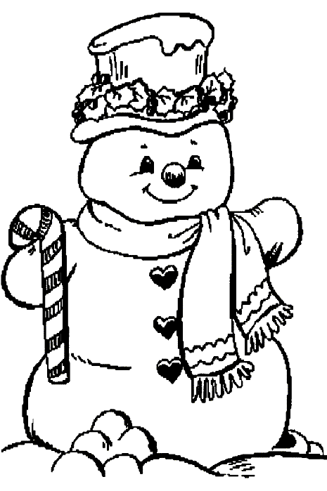 Christmas snowman Coloring Pages  Coloringpages1001.com
