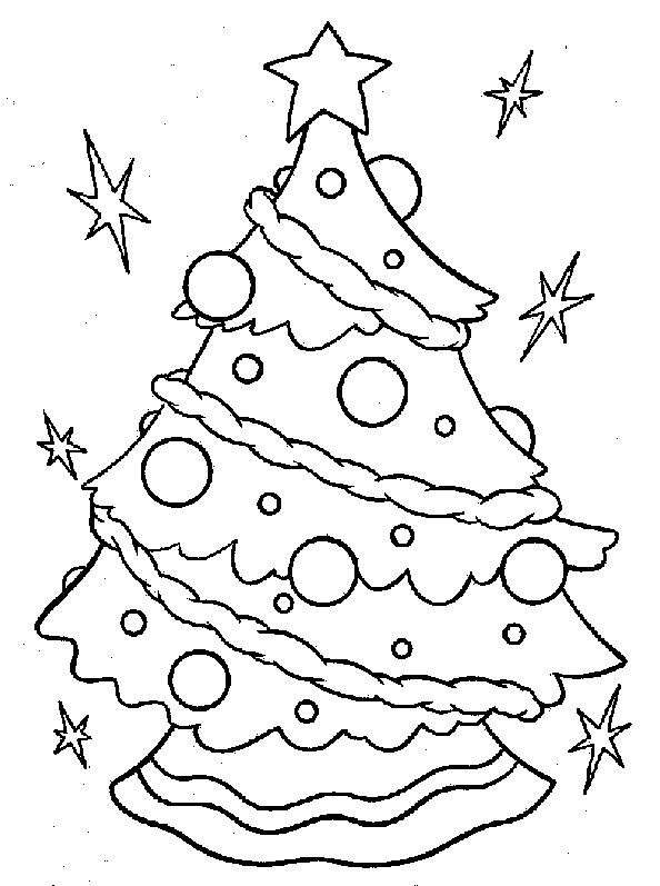 xmas tree coloring pages - photo #9
