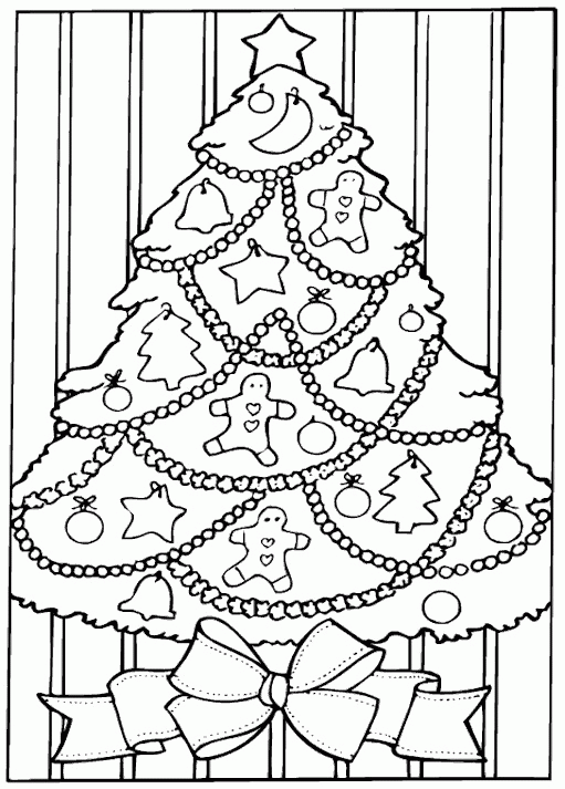 Christmas tree Coloring Pages - Coloringpages1001.com