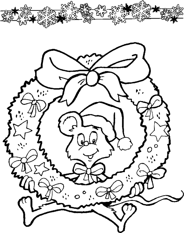 coloring pages christmas wreaths - photo #8