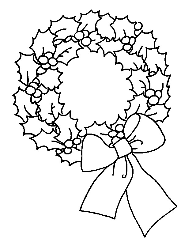 coloring pages christmas wreaths - photo #4