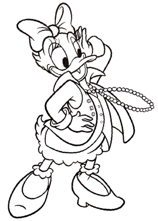 Daisy duck Coloring Pages - Coloringpages1001.com