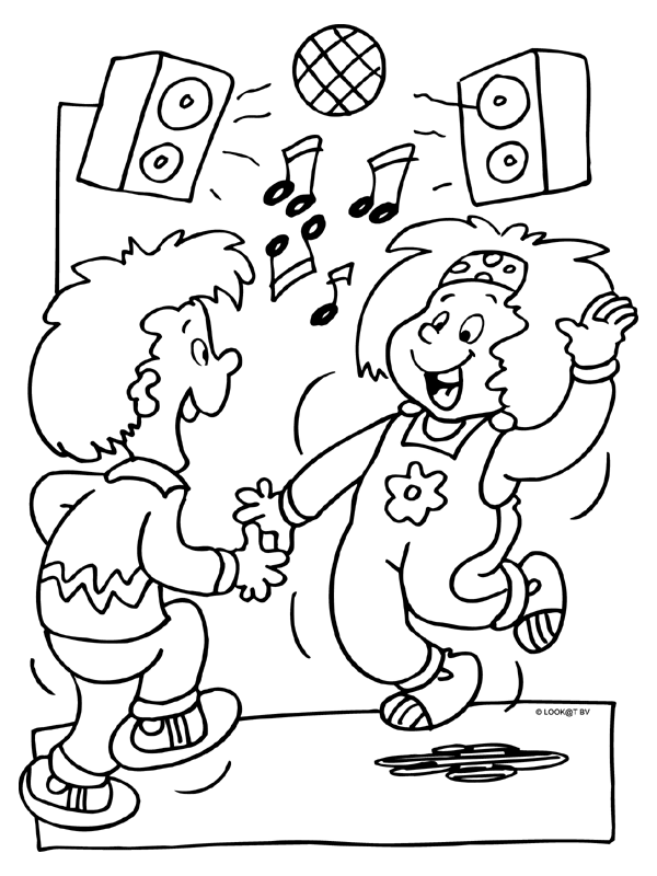 dancing coloring pages - photo #3