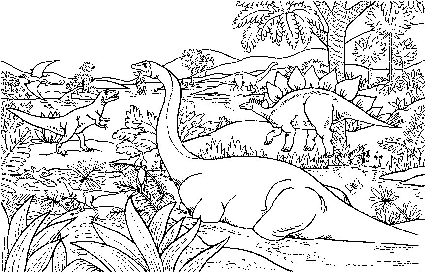 dinosaur coloring book pages free - photo #10