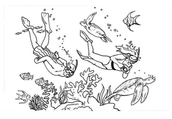 ocean diving coloring pages - photo #16