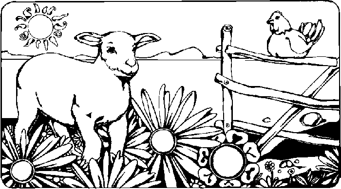 a4 size coloring pages of farm animals - photo #42