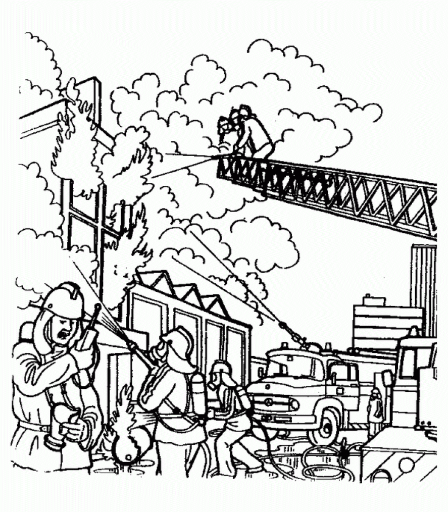 fireman coloring book pages - photo #12