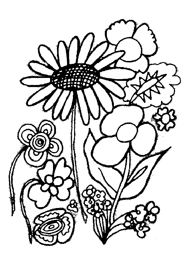Flowers Coloring Pages - Coloringpages1001.com