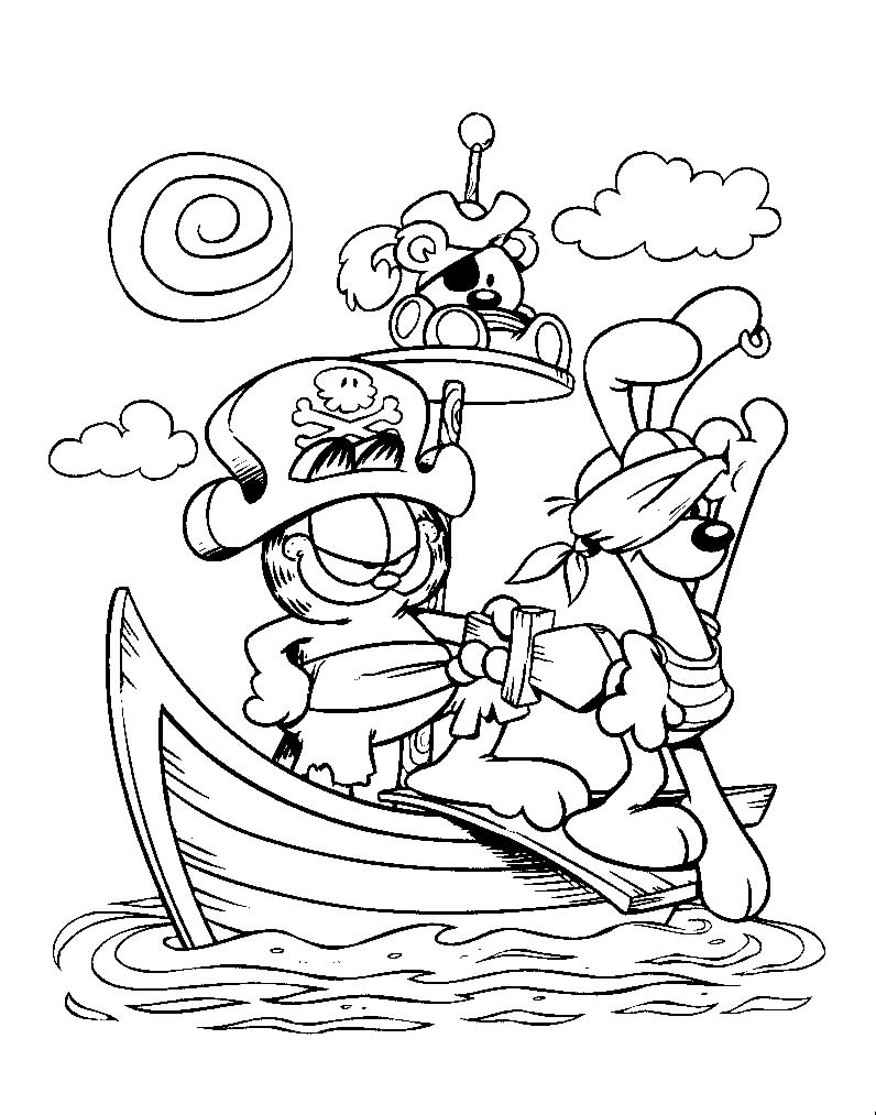 garfield cat coloring pages - photo #31