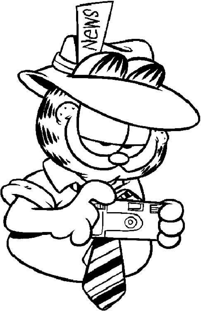 garfeild odie coloring pages - photo #28