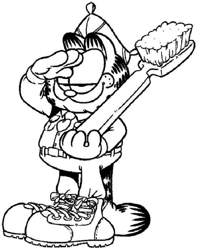 garfield free coloring pages - photo #11