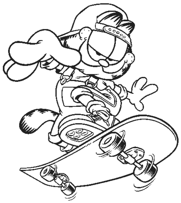 garfield coloring pages free - photo #2