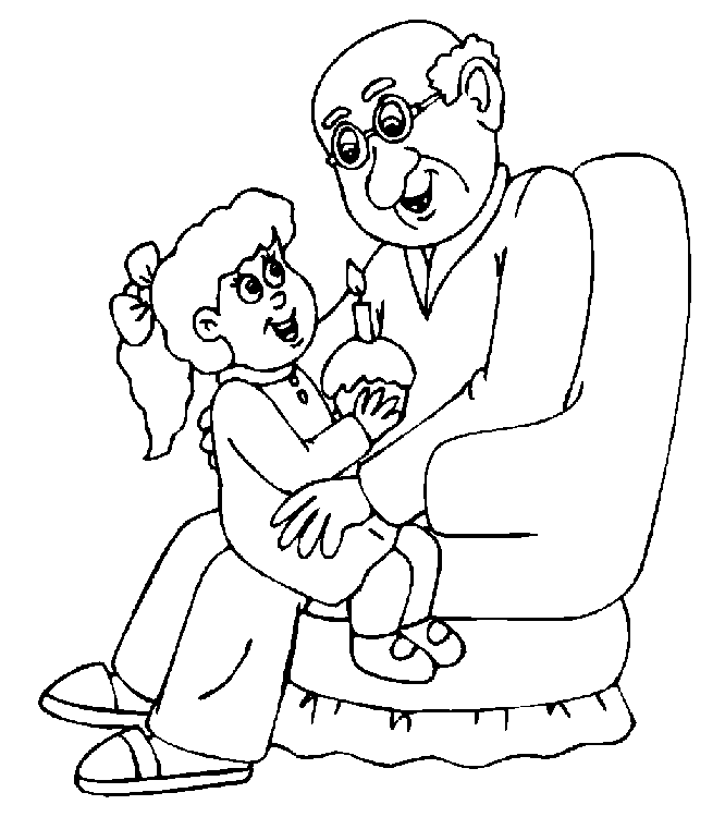 Grandpa and granny Coloring Pages - Coloringpages1001.com