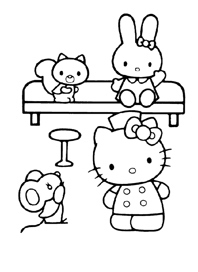 Hello kitty Coloring Pages - Coloringpages1001.com