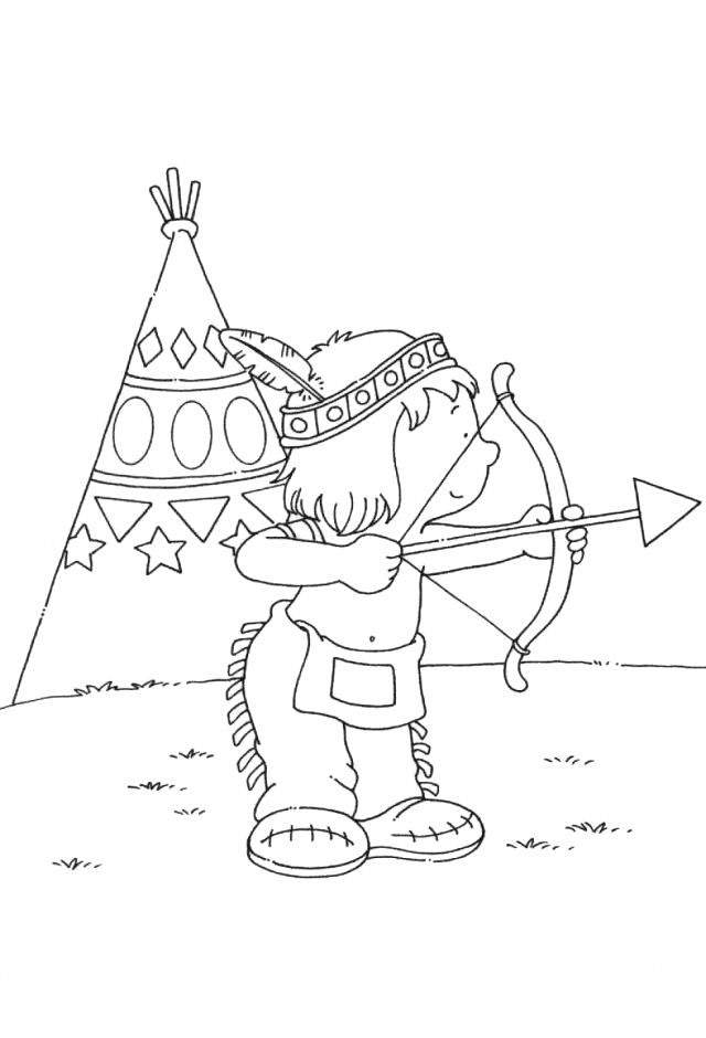 baby indian coloring pages - photo #12