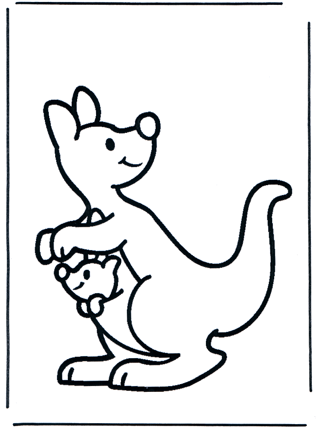 Kangaroo Coloring Pages - Coloringpages1001.com