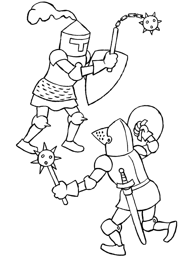Knights Coloring Pages - Coloringpages1001.com