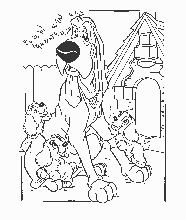 lady and tramp coloring pages - photo #41