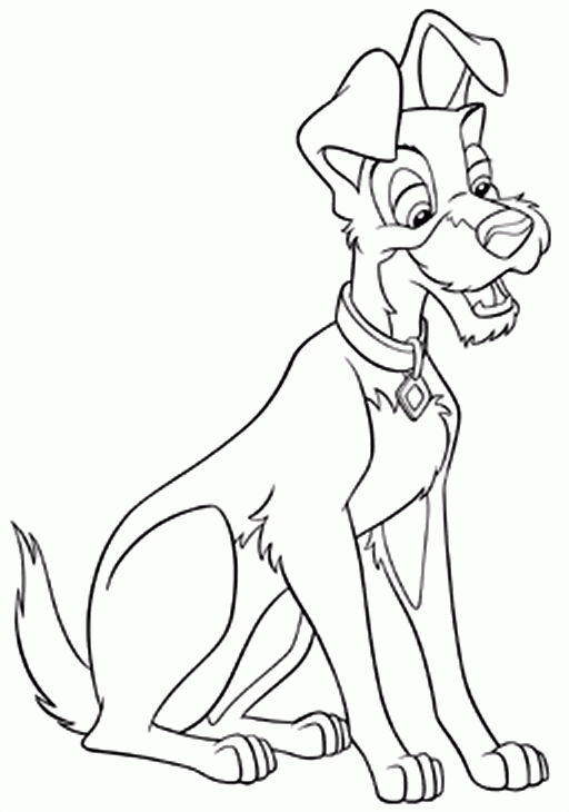 lady the tramp coloring pages - photo #18