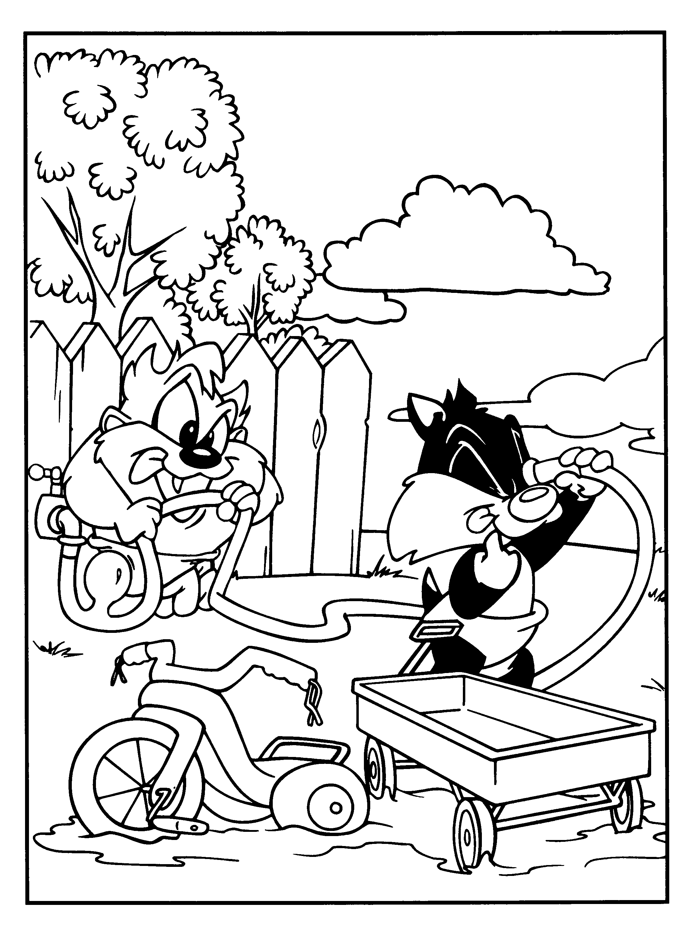 l looney toons coloring pages - photo #39