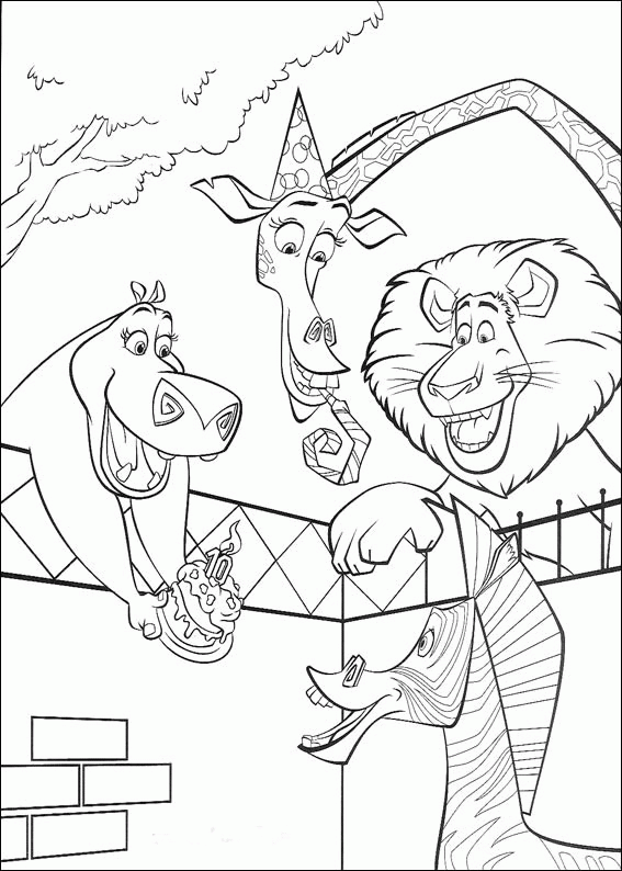 madagascar 2 coloring pages free - photo #11
