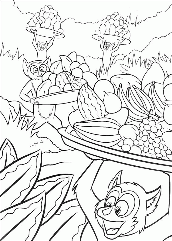 madagascar free coloring pages - photo #23