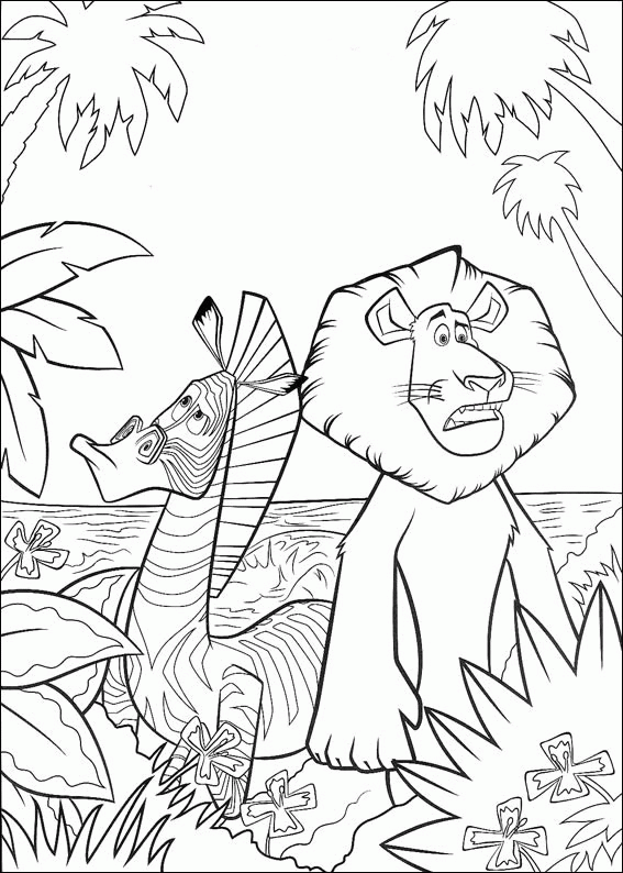 madagascar free coloring pages - photo #10