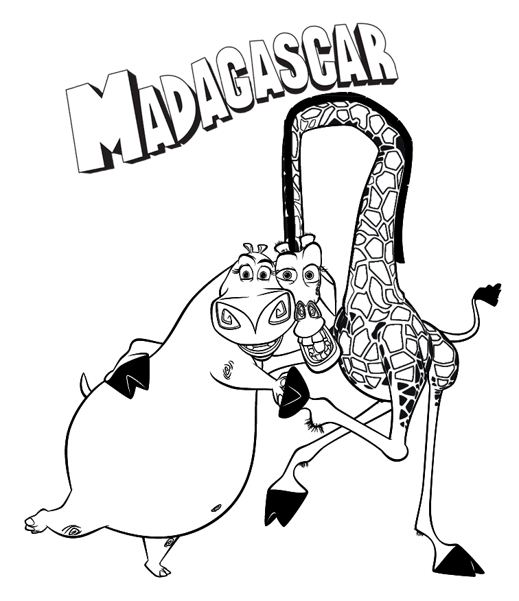 madagascar free coloring pages - photo #49
