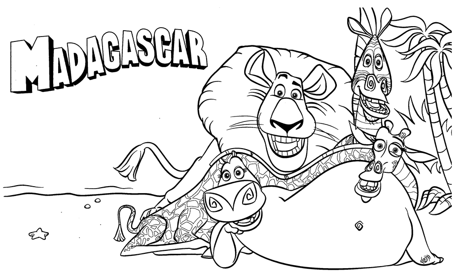 madagascar 3 coloring pages to print - photo #4