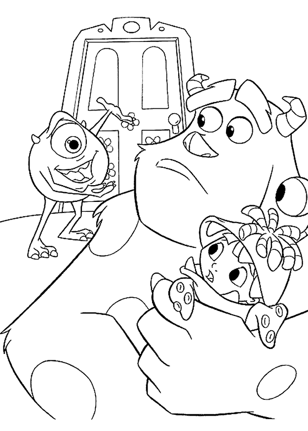 disney pixar up coloring pages. Monsters Inc. Coloring Pages