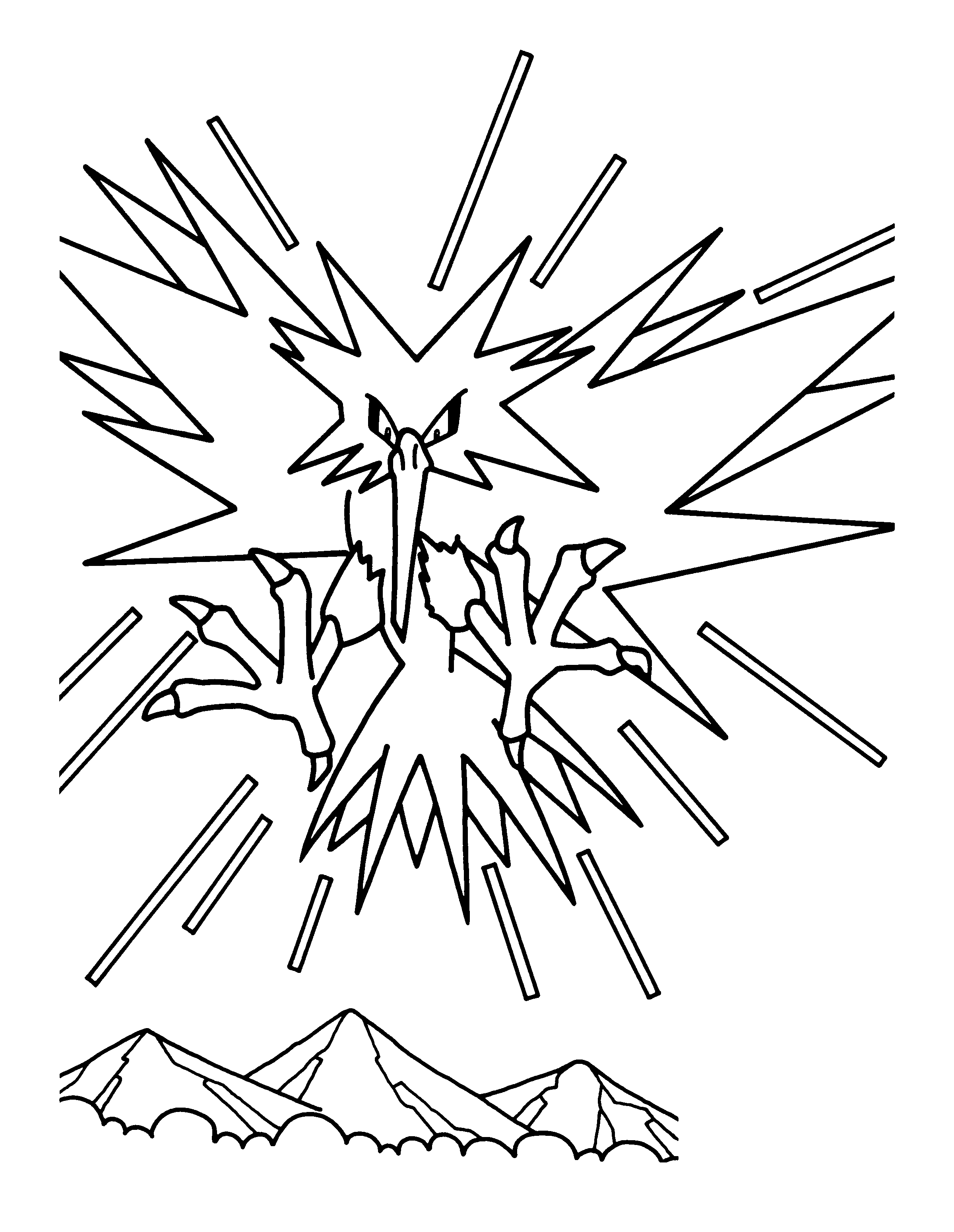 zapdos coloring pages - photo #9
