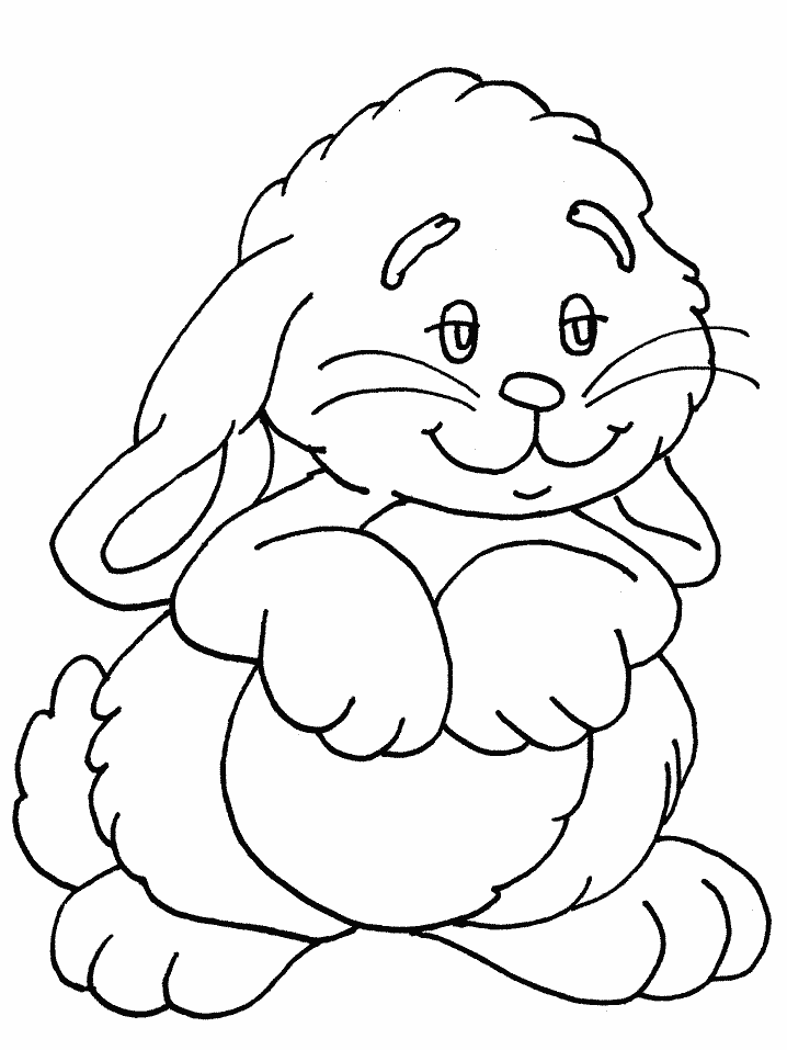 Rabbit Coloring Pages - Coloringpages1001.com
