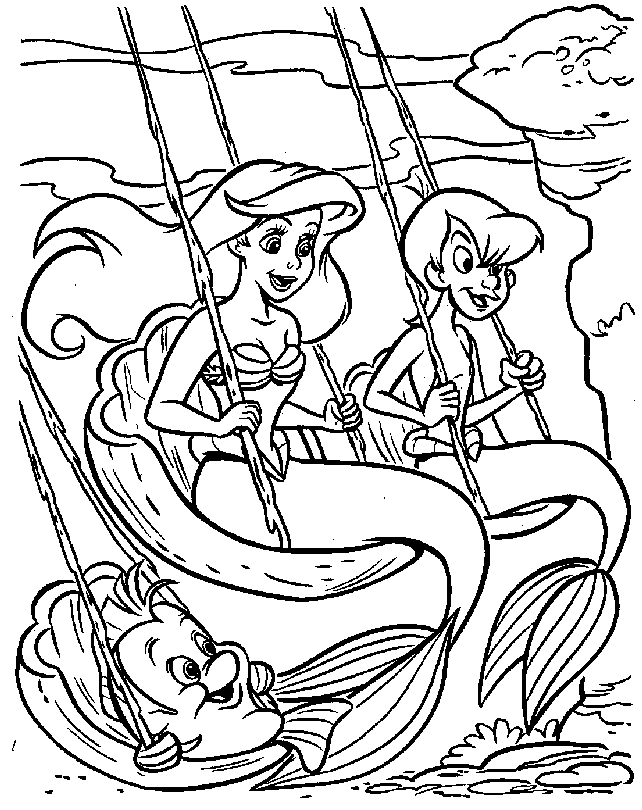 a little mermaid coloring pages - photo #14