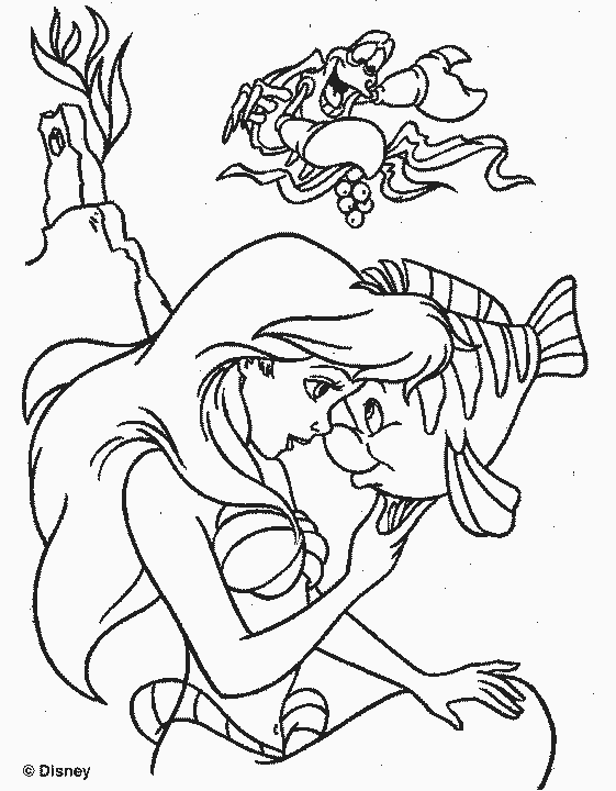a little mermaid coloring pages - photo #22