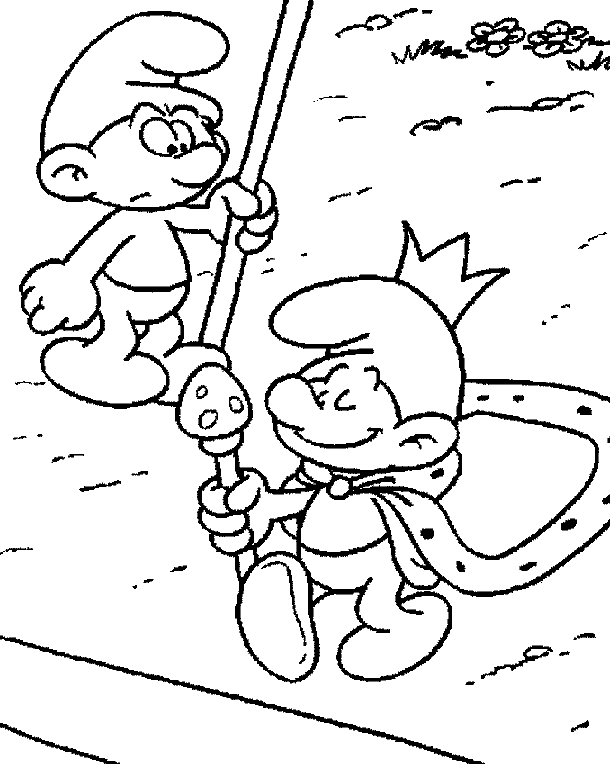 smurfs coloring pages free - photo #13