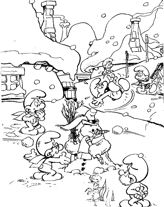smurfs coloring pages free - photo #48