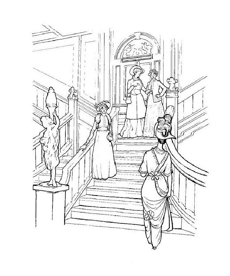 jack and rose coloring pages - photo #23